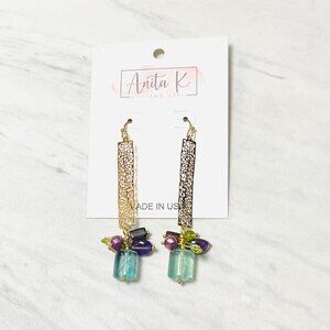 Anita K Linear Semi Precious Earring